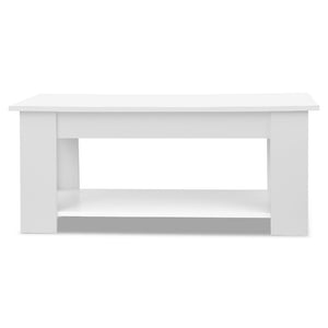 Artiss Lift Up Top Mechanical Coffee Table - White