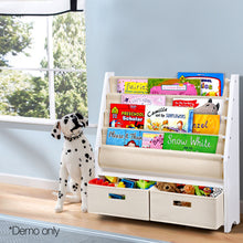 Load image into Gallery viewer, Artiss 4 Tier Wooden Kids Bookshelf - White