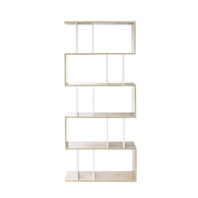 Load image into Gallery viewer, Artiss 5 Tier Display Book Storage Shelf Unit - White Brown