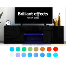 Load image into Gallery viewer, Artiss 130cm RGB LED TV Stand Cabinet Entertainment Unit Gloss Furniture Black