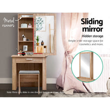 Load image into Gallery viewer, Artiss Dressing Table Mirror Stool Mirror Jewellery Cabinet Makeup Storage Wood