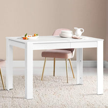 Load image into Gallery viewer, Artiss Dining Table 4 Seater Wooden Kitchen Tables White 120cm Cafe Restaurant