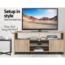 Load image into Gallery viewer, Artiss TV Cabinet Entertainment Unit Stand Storage Shelf Sideboard 140cm Oak
