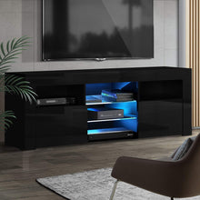 Load image into Gallery viewer, Artiss TV Cabinet Entertainment Unit Stand RGB LED Gloss Furniture 160cm Black