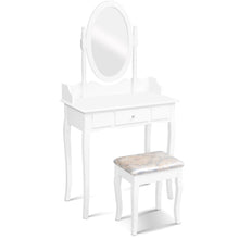 Load image into Gallery viewer, Dressing Table Stool Mirror Jewellery Cabinet Tables Drawer White Box Organizer