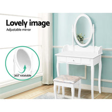 Load image into Gallery viewer, Dressing Table Stool Mirror Jewellery Cabinet Tables Drawer White Box Organizer