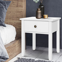 Load image into Gallery viewer, Bedside Tables Drawer Side Table Nightstand White Storage Cabinet White Lamp