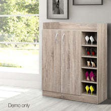 Load image into Gallery viewer, Artiss 2 Doors Shoe Cabinet Storage Cupboard - Wood