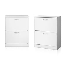 Load image into Gallery viewer, Artiss 2 Door Shoe Cabinet - White