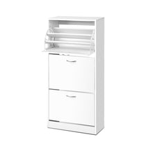 Load image into Gallery viewer, Artiss 3 Tier Shoe Cabinet - White