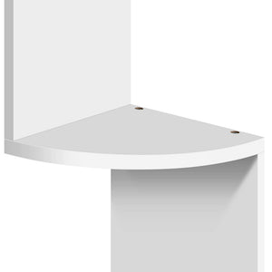 Artiss 5 Tier Corner Wall Shelf - White