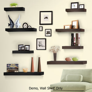 Artiss 3 Piece Floating Wall Shelves - Black