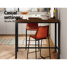 Load image into Gallery viewer, Artiss Vintage Industrial High Bar Table for Stool Kitchen Cafe Desk Dark Brown