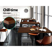 Load image into Gallery viewer, Artiss Vintage Industrial High Bar Table for Stool Kitchen Cafe Desk Dark Brown