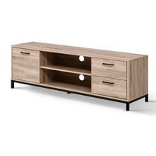 Load image into Gallery viewer, Artiss TV Cabinet Entertainment Unit Stand Industrial Wooden Metal Frame 132cm Oak