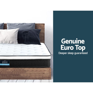 Giselle Bedding Double Size Mattress Euro Top Bed Bonnell Spring Foam 21cm