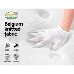 Giselle Bedding Single Size Mattress Euro Top Bed Bonnell Spring Foam 21cm