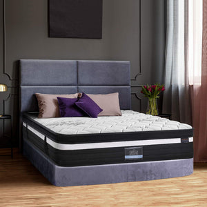 Giselle Bedding Super Firm Mattress Queen Size Bed 7 Zone Pocket Spring Foam 28cm
