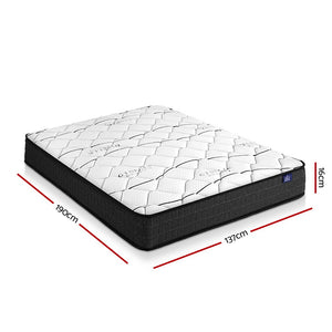 Giselle Bedding Double Size Mattress Bed Medium Firm Foam Bonnell Spring 16cm
