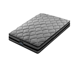 Giselle Bedding King Single Size Mattress Bed Medium Firm Foam Pocket Spring 22cm Grey