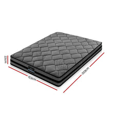 Load image into Gallery viewer, Giselle Bedding Queen Size Mattress Bed Medium Firm Foam Pocket Spring 22cm Grey