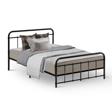 Load image into Gallery viewer, Metal Bed Frame King Single Size Platform Foundation Mattress Base Leo Black