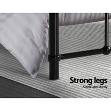 Load image into Gallery viewer, Metal Bed Frame King Single Size Platform Foundation Mattress Base Leo Black