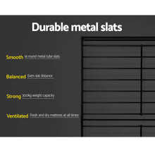 Load image into Gallery viewer, Metal Bed Frame Double Size Platform Foundation Mattress Base SOL Black