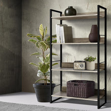 Load image into Gallery viewer, Artiss Book Shelf Display Shelves Corner Wall Wood Metal Stand Hollow Storage