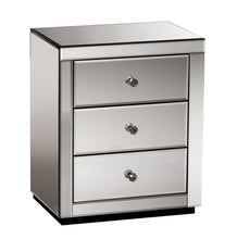 Load image into Gallery viewer, Artiss Mirrored Bedside table Drawers Furniture Mirror Glass Presia Smoky Grey