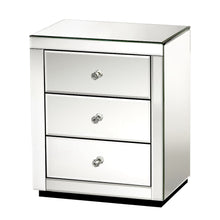 Load image into Gallery viewer, Artiss Mirrored Bedside table Drawers Furniture Mirror Glass Presia Silver