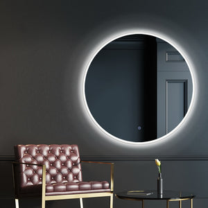 Embellir 70CM LED Wall Mirror With Light Bathroom Decor Round Mirrors Vintage