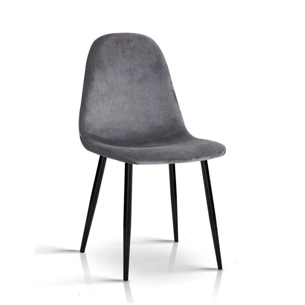 4 X Artiss Dining Chairs Dark Grey

