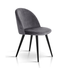 Load image into Gallery viewer, Artiss Velvet Modern Dining Chair - Dark Grey