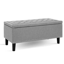 Load image into Gallery viewer, Artiss Storage Ottoman Blanket Box Linen Fabric Chest Foot Stool Toy Bench Grey
