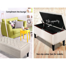 Load image into Gallery viewer, Artiss Fabric Storage Ottoman - Taupe