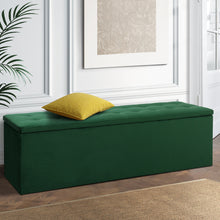 Load image into Gallery viewer, Artiss Storage Ottoman Blanket Box Velvet Foot Stool Rest Chest Couch Green