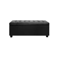 Load image into Gallery viewer, Artiss PU Leather Storage Ottoman - Black