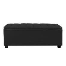 Load image into Gallery viewer, Artiss Large Fabric Storage Ottoman - Black