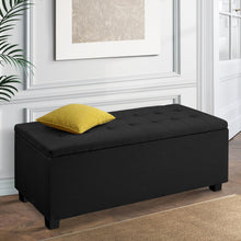 Load image into Gallery viewer, Artiss Large Fabric Storage Ottoman - Black