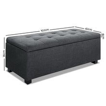Load image into Gallery viewer, Premium Storage Ottoman - Charcoal