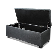 Load image into Gallery viewer, Premium Storage Ottoman - Charcoal
