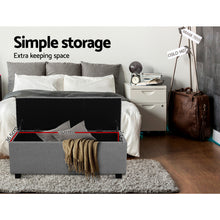Load image into Gallery viewer, Artiss Large Fabric Storage Ottoman - Light Grey