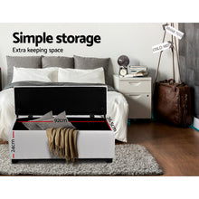 Load image into Gallery viewer, Artiss Large PU Leather Storage Ottoman - White