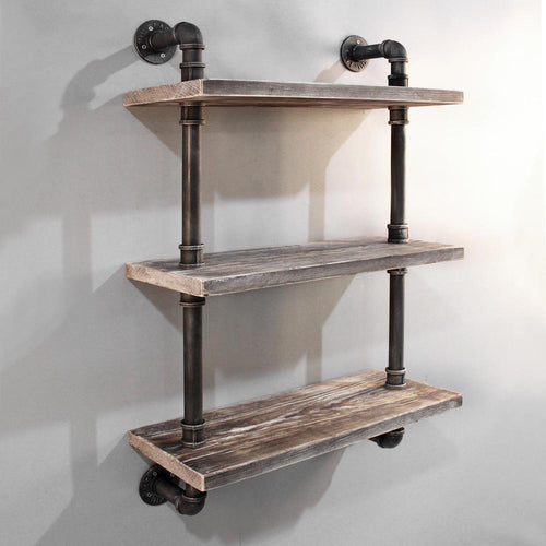 Artiss Industrial Shelves DIY Pipe Shelf Display Wall Floating Bookshelf Vintage 3 Tiers