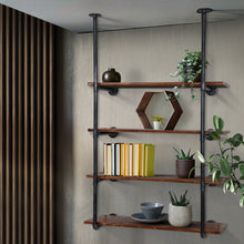 Load image into Gallery viewer, Artiss Wall Display Shelves Industrial Bookshelf DIY Pipe Shelf Rustic Brackets