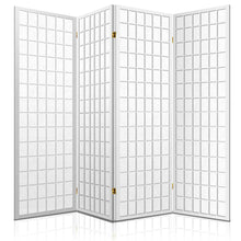 Load image into Gallery viewer, Artiss 4 Panel Wooden Room Divider - White