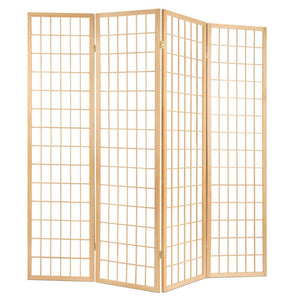 Artiss 6 Panel Room Divider Privacy Screen Foldable Pine Wood Stand Natural