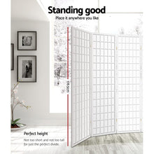 Load image into Gallery viewer, Artiss 6 Panel Room Divider Privacy Screen Foldable Pine Wood Stand White