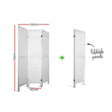 Load image into Gallery viewer, Artiss Room Divider Privacy Screen Foldable Partition Stand 3 Panel White